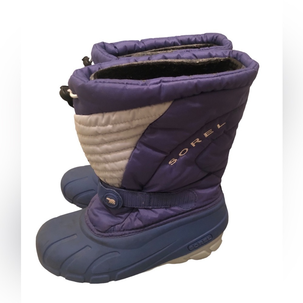 Sorel Snow Glider Waterproof Women/Girls Boot Sz. 6 Purple Removable Wool Liners